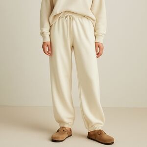 Modiste‎ Cream Terry Sweatpants Sz L Deadstock NWOT Luxe Lounge